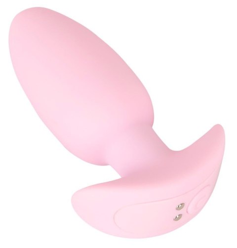 Korek analny wibrujący Cuties silikonowy różowy USB 8 cm