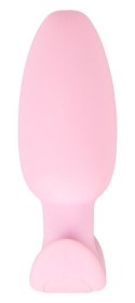 Korek analny wibrujący Cuties silikonowy różowy USB 8 cm