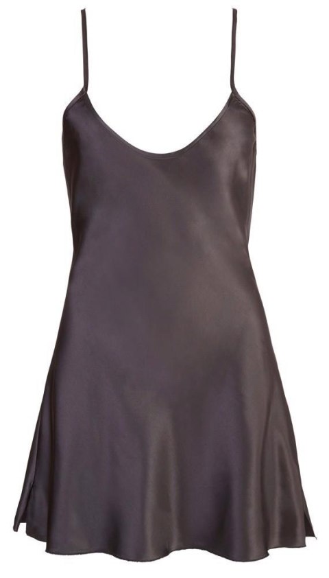 Koszulka nocna satynowa Cottelli LINGERIE czarna S