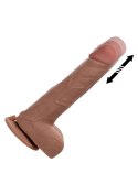 Wibrator realistyczny Thrusting Jack Hammer Calexotics karmelowy 21 cm