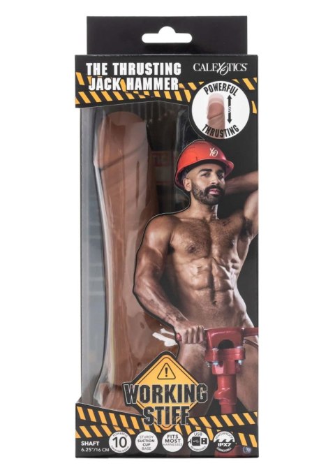 Wibrator realistyczny Thrusting Jack Hammer Calexotics karmelowy 21 cm