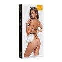 Top, skirt, panties and hairband white 110919 3XL