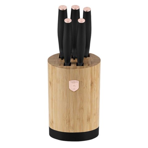 ZESTAW NOŻY BERLINGER HAUS BH-2752 BLACK ROSE W BLOKU BAMBUSOWYM