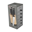 ZESTAW NOŻY BERLINGER HAUS BH-2752 BLACK ROSE W BLOKU BAMBUSOWYM
