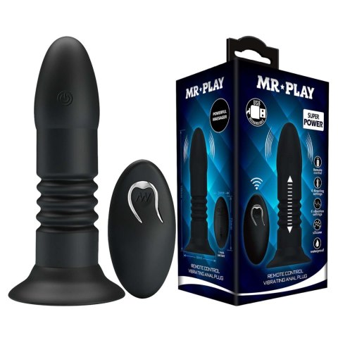 MR PLAY - VIBRATING ANAL PLUG 4 vibrations 4 thrusting Remote Control