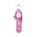 Vibrating Bear Cock Ring - Pink