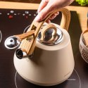 CZAJNIK STALOWY Z GWIZDKIEM 2,5L KLAUSBERG KB-7950 BEŻOWY