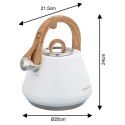 CZAJNIK STALOWY Z GWIZDKIEM 2,5L KLAUSBERG KB-9061 BIAŁY