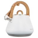 CZAJNIK STALOWY Z GWIZDKIEM 2,5L KLAUSBERG KB-9061 BIAŁY