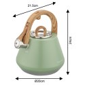 CZAJNIK STALOWY Z GWIZDKIEM 2,5L KLAUSBERG KB-9062 PISTACJOWY