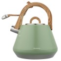 CZAJNIK STALOWY Z GWIZDKIEM 2,5L KLAUSBERG KB-9062 PISTACJOWY
