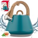 CZAJNIK STALOWY Z GWIZDKIEM 2,5L KLAUSBERG KB-9063 TURKUSOWY