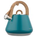 CZAJNIK STALOWY Z GWIZDKIEM 2,5L KLAUSBERG KB-9063 TURKUSOWY