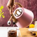CZAJNIK STALOWY Z GWIZDKIEM 2,5L KLAUSBERG KB-9064 RÓŻOWY