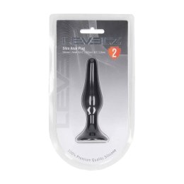 Smukły korek analny Levelz Level 2 silikonowy czarny S