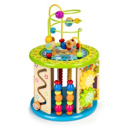 Drewniana Kostka Edukacyjna Ecotoys Z Labiryntem Łowienie Ryb Chińczyk