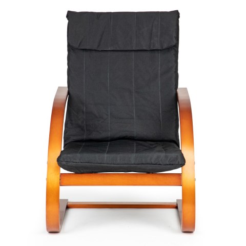 Fotel fiński bujany ModernHome czarny walnut 120 kg