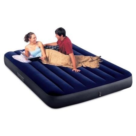 Materac dmuchany dwuosobowy welurowy INTEX 191x137 cm