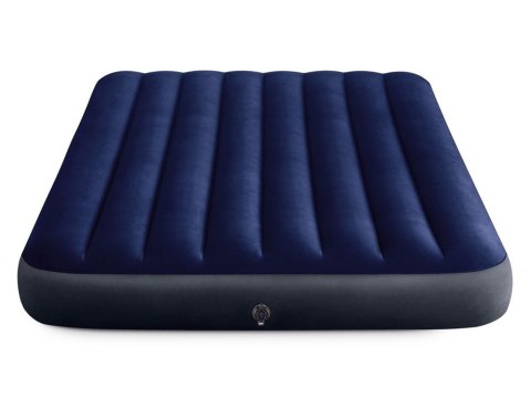 Materac dmuchany dwuosobowy welurowy INTEX 191x137 cm