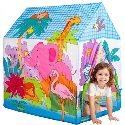 Namiot Domek Dla Dzieci IPLAY Kolorowy Zoo Lekki Plastikowy Stelaż