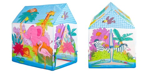 Namiot Domek Dla Dzieci IPLAY Kolorowy Zoo Lekki Plastikowy Stelaż