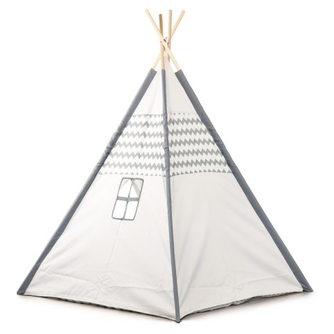Namiot Tipi ECOTOYS Drewniany Stelaż Poliester 120x120x160 cm Domek