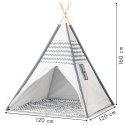 Namiot Tipi ECOTOYS Drewniany Stelaż Poliester 120x120x160 cm Domek