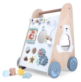 Pchacz Drewniany Ecotoys Edukacyjny Chodzik z Klockami Sorter