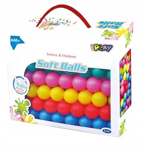 Piłki kulki IPLAY 100 sztuk 6 cm kolorowe do basenu