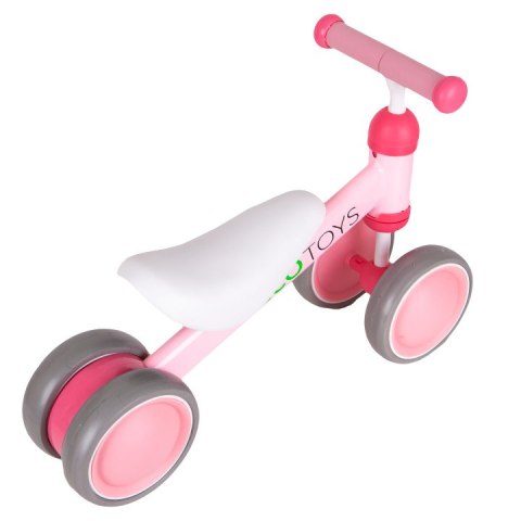 Rowerek biegowy Ecotoys różowy dla dzieci 18-36 miesięcy