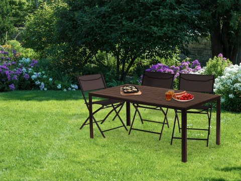 Stół ogrodowy MultiGarden 6-osobowy 156x78 cm brązowy