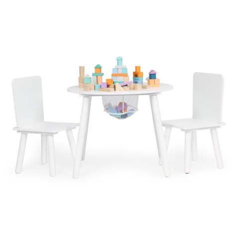 Stolik dziecięcy Ecotoys z 2 krzesłami sosnowymi MDF
