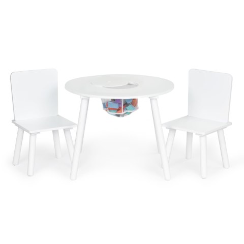 Stolik dziecięcy Ecotoys z 2 krzesłami sosnowymi MDF