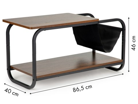 Stolik kawowy loft ModernHome 86,5x40x46 cm 2 poziomy