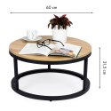 Stolik kawowy loft ModernHome 60 cm metalowy stelaż