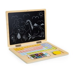 Tablica Edukacyjna Magnetyczna Laptop ECOTOYS 78 Literek Cyfr 2w1