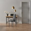 Zestaw 4 krzeseł ModernHome szare ekoskóra wysokie oparcie