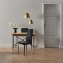 Zestaw 4 czarnych krzeseł tapicerowanych ModernHome