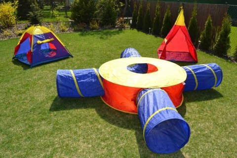 Zestaw Namiotów IPLAY 7w1 Domki Tunele Tipi Igloo Rondo 500cm