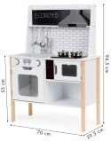 Drewniana Kuchnia Ecotoys Dla Dzieci Z Dźwiękiem I Światełkami LED