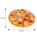 Drewniana Pizza Ecotoys 27 El Zestaw Do Krojenia Na Rzepy Dla Dzieci