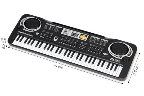 Keyboard Dla Dzieci HC158194 61 Klawiszy Mikrofon Zasilacz Lekcje