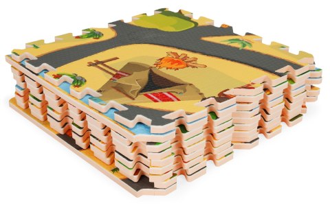 Mata Piankowa Ecotoys Safari 9 Elementów EVA 93x93 cm Puzzle Dla Dzieci