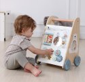 Pchacz drewniany Ecotoys edukacyjny z klockami i sorterem