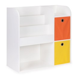 Regał Drewniany Ecotoys Szafka Dziecięca Organizer Biały 89x35x88 cm