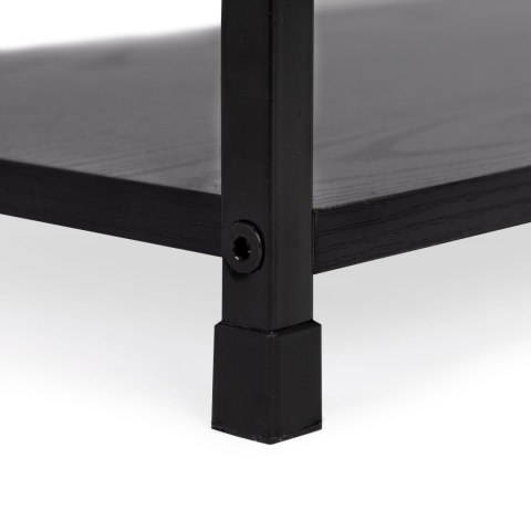 Regał loft ModernHome 3 półki metal drewno czarny