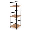 Regał loft ModernHome 3 półki metal drewno 80x29x23,5 cm