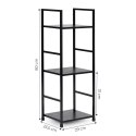Regał loft ModernHome 3 półki metal czarny 80x29x23,5 cm