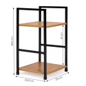 Regał loft ModernHome 2 półki 48,5x29x23,5 cm