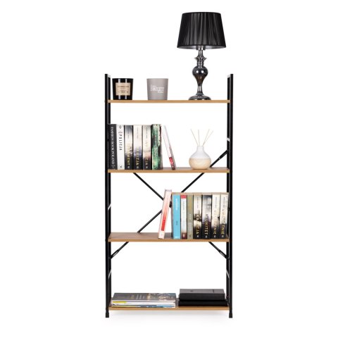 Regał drewniany ModernHome 4 półki loft 58,5x23,5x113 cm